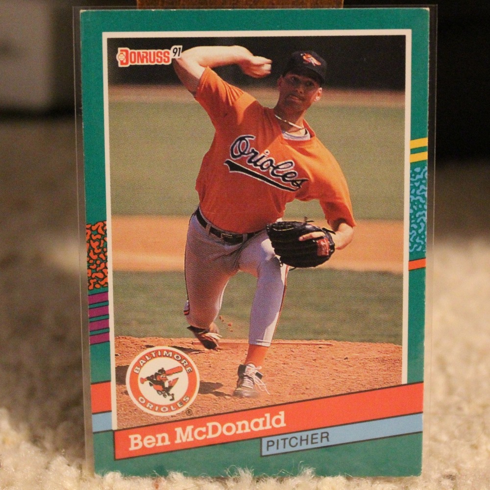 1991 Donruss Ben McDonald Baltimore Orioles Baseball Card 485 Vintage Sports